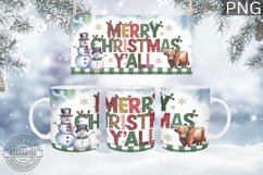 Christmas Mug Wrap Design - Christmas Snowman Sublimation Product Image 4