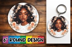 Cupid's Serene Symphony: Sublimation Design Round Product Image 1