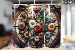 Embroidered Flowers Tumbler Wrap - High Quality 300 Dpi Product Image 1