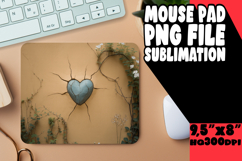 Luminous Desk Pad Designs Sublimation, 3D Heart Product Image 1