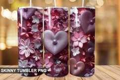 3D Valentine's Day Tumbler Design | Sublimation Wrap 20 Oz Product Image 1