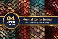 Metallic Animal Scale Skin Digital Paper Product Image 1