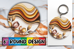 Joyful Car Coaster Round Style PNG, Pattern Product Image 1