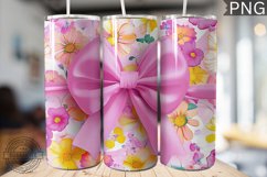 Spring Fling Bow Tumbler Wrap -High Quality 300 Dpi Product Image 1