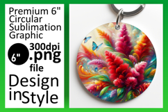 Cute Circle Design Sublimation PNG , Flowers Product Image 1