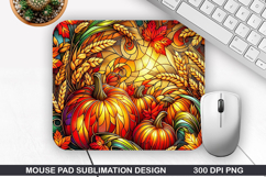 Pumpkin Mouse Pad Sublimation, Halloween Mouse Pad PNG Product Image 1