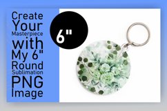 Vibrant Floral Circle Keychain Round Design Sublimation PNG Product Image 1