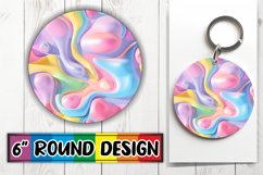 Bold 3D Inflated Puff Sublimation Keychain Patterns Product Image 1