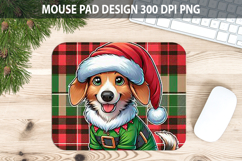 Christmas Cute Dog Mouse Pad Sublimation - Animal PNG Design Product Image 1