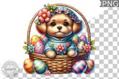 Easter Dog Sublimation - Easter Clipart PNG Design Product Image 1