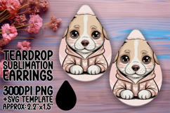 Gorgeous Teardrop Earrings Design Template , Valenines Anima Product Image 1