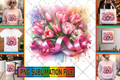 Sweet TOTE BAG Ideas PNG, Flowers Product Image 1
