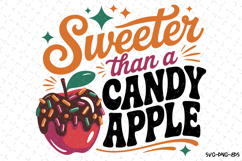Sweeter than a Candy Apple Svg | Halloween Svg | Svg Files Product Image 1