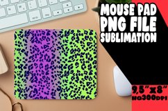Colorful Glittery Leopard Mouse Pad Design PNG Product Image 1