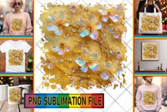 Luxe Glitter &amp; Sublimation Floral Fantasy Designs PNG Product Image 1