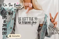 He Left The 99 To Rescue Me SVG Easter Cross Cutting Png Product Image 2