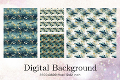 Whale Background Wallpaper Digital Paper Seamless Pattern_99 Product Image 1