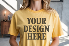 Comfort Colors 1717 Yellow T-Shirt Mockup Product Image 1