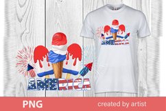 Independence day png, 4th of july png, patriotic ice cream Product Image 1