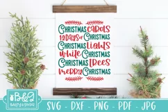 Christmas Word Art SVG | Farmhouse Christmas Sign SVG Product Image 1