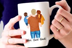 Father and children, Father's day clipart,Father's day gift Product Image 3