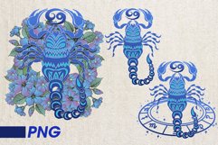 png zodiac sign floral vintage boho 36 PNG bundle Product Image 8