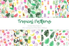 Watercolor Tropical Patterns Set Product Image 1