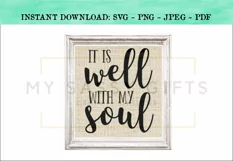 It Is Well With My Soul Inspirational Christian Hymn SVG Product Image 5