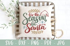 Tis The Season for Santa SVG, Christmas SVG, Hand Lettered Product Image 6