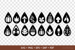 16 Teardrop Autumn Earring SVG Bundle, Fall Jewelry Template Product Image 2
