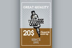 Color vintage tattoo shop banner Product Image 1