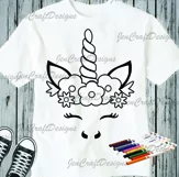 Unicorn coloring svg Unicorn svg Digi Stamp Clipart Product Image 2