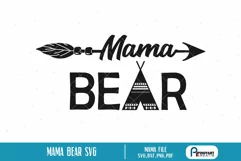 Mama Bear Svg | Mama Svg | Mom Svg | Bear Svg Product Image 1