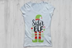 Sister Elf Svg, Christmas Svg, Elf Svg, Sister Svg, Elf Hat. Product Image 2