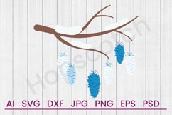 Winter Pinecones SVG, DXF File, Cuttatable File Product Image 1