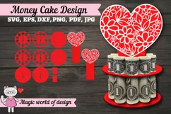 Valentine's Day Gift money cake holder svg Product Image 2