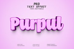 Editable Purple Text Effect Style Product Image 1