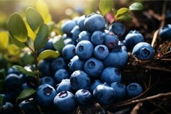Fresh blueberries in natural sunlight Product Image 1