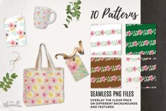 Pastel Florals Seamless Patterns Digital Paper Watercolor Product Image 3