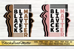 Black Lives Matter SVG PNG EPS DXF Black Woman SVG Cut Files Product Image 1