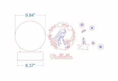 Girl Baby Name Sign SVG laser cut files for Glowforge Product Image 5