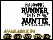 Track run SVG DXF Silhouette Cameo Cricut Auntie Fav player Product Image 2