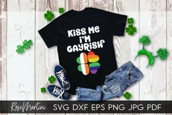 Kiss Me I'm Gayrish SVG St Patrick's Day SVG Irish Gay Pride Product Image 1