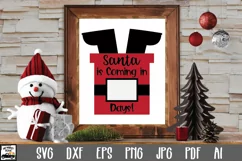 Christmas Countdown SVG Cut File - Santa in Chimney SVG File Product Image 1