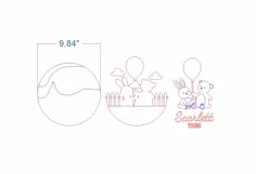 Bear & Hare Baby Name Sign SVG laser cut files for Glowforge Product Image 4