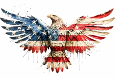 Watercolor patriotic eagle clipart Product Image 1