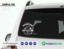 Svg The Mountains Are Calling And I Must Go Silhouette Cut File. Svg Adventure Printable Design Product Image 3