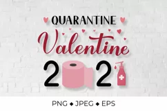 Quarantine Valentine 2021 hand sanitizer and toilet paper Product Image 1