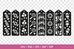 8 Bookmarks with Sweets SVG Bundle, Dessert Paper cut files Product Image 2