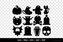 12 Shaped Halloween Gift Tags SVG Bundle, Paper Cut Files Product Image 2